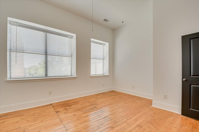 empty room featuring light hardwood / wood-style flooring