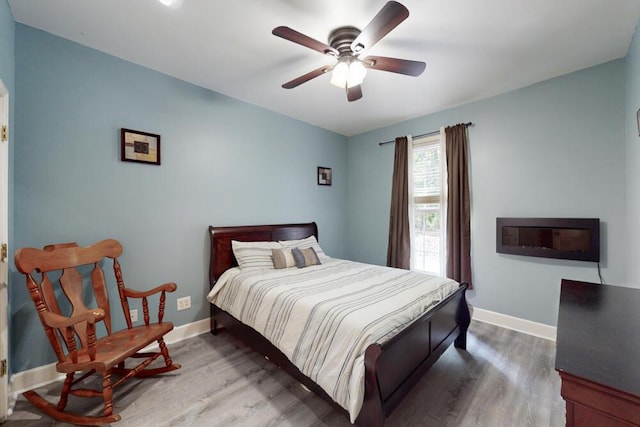 249 Calloway Dr, Evans, GA 30809 - bedroom featuring wood finished floors and a ceiling fan