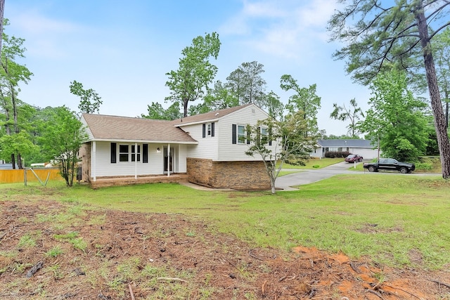 3758 Pine Ridge Run, Martinez, GA 30907 - tri-level home featuring a front lawn and covered porch