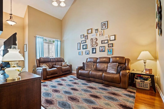 2009 Dundee Way, Grovetown, GA 30813 - living area with wood finished floors and high vaulted ceiling