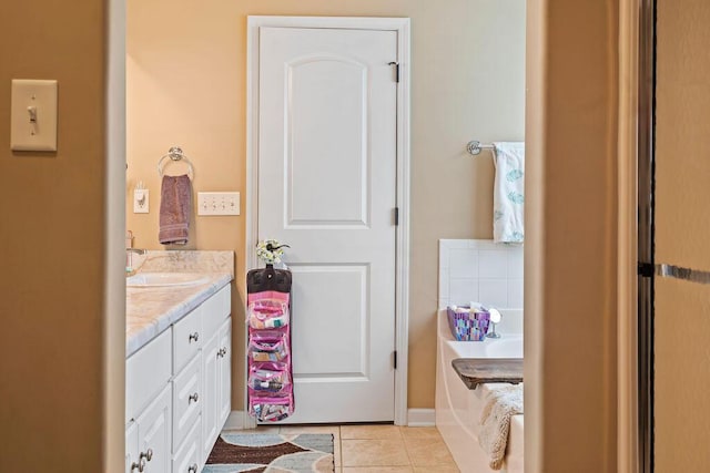 2009 Dundee Way, Grovetown, GA 30813 - bathroom featuring vanity, a bath, and tile patterned floors