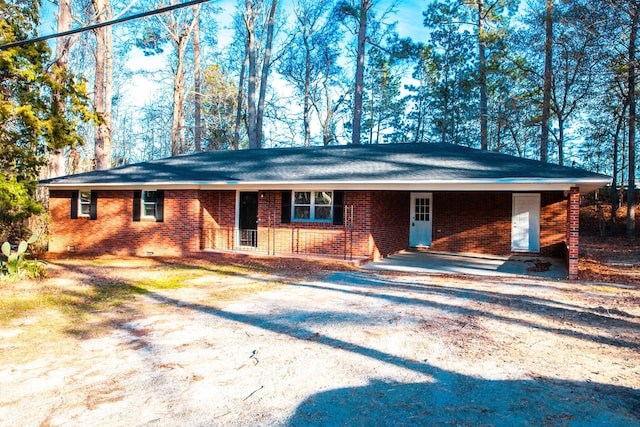 view of ranch-style house