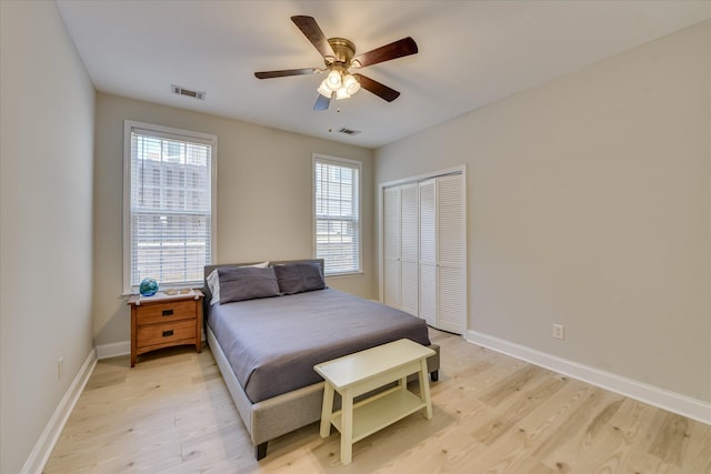 421 Armstrong Way, Evans, GA 30809 - bedroom featuring light wood-style floors, baseboards, and a ceiling fan
