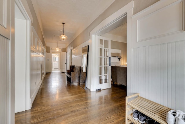 1202 Hickman Rd, Augusta, GA 30904 - hall featuring dark wood-style flooring