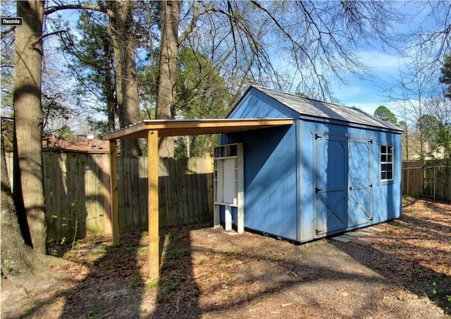 view of outbuilding