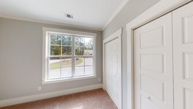 151 Cypress Dr, Mccormick, SC 29835 - unfurnished bedroom featuring ornamental molding and carpet
