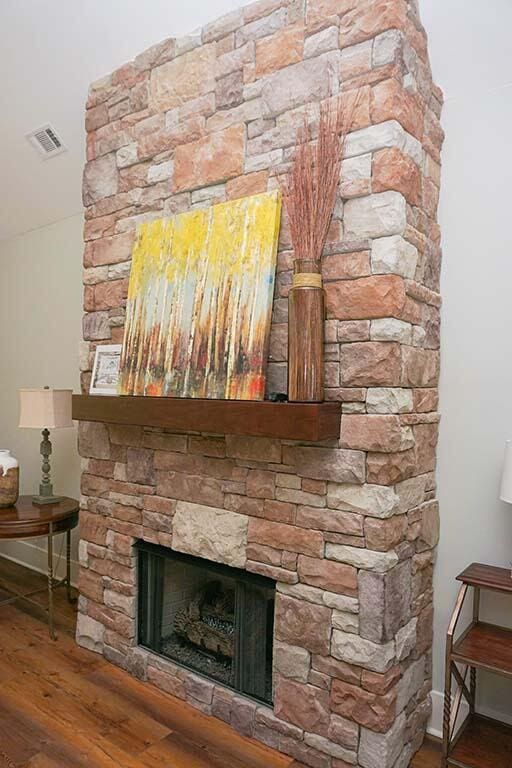 151 Cypress Dr, Mccormick, SC 29835 - room details featuring hardwood / wood-style floors and a stone fireplace