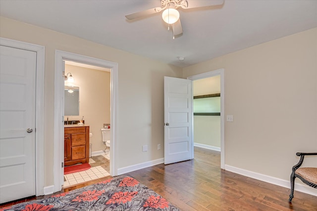 2010 Battle, Augusta, GA 30904 - bedroom with wood finished floors, connected bathroom, and ceiling fan
