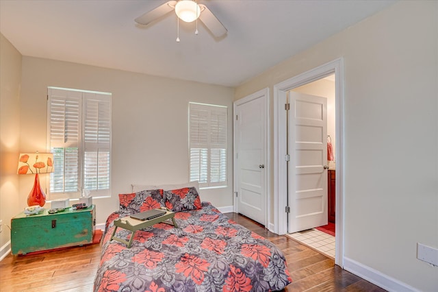 2010 Battle, Augusta, GA 30904 - bedroom featuring hardwood / wood-style floors, multiple windows, and a ceiling fan