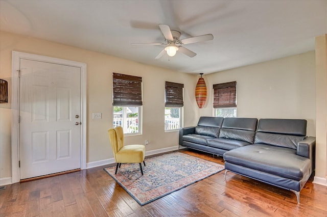 2010 Battle, Augusta, GA 30904 - living area with a ceiling fan and hardwood / wood-style floors