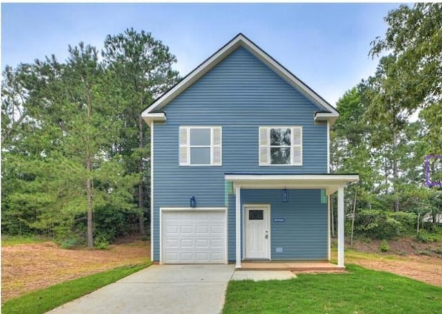 2813 Ridgecrest Dr, Hephzibah, GA 30815 - view of front of property featuring a garage, concrete driveway, and a front lawn