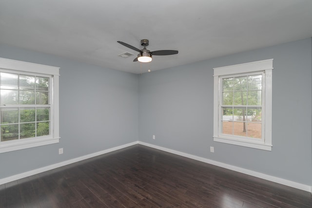 1 Partridge Ct, Aiken, SC 29803 - unfurnished room with dark wood-style flooring and ceiling fan