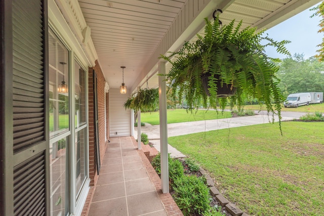 1 Partridge Ct, Aiken, SC 29803 - covered porch with a yard