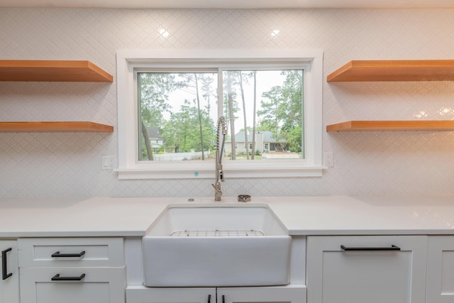 1 Partridge Ct, Aiken, SC 29803 - kitchen with open shelves, light countertops, and plenty of natural light