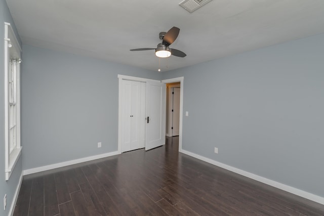 1 Partridge Ct, Aiken, SC 29803 - unfurnished bedroom with wood finished floors, a closet, and ceiling fan