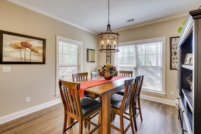 186 Tara Dr, Mccormick, SC 29835 - dining room with a chandelier, visible vents, baseboards, and a healthy amount of sunlight