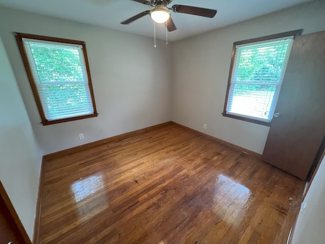 202 Hillview Dr, Graniteville, SC 29829 - empty room with hardwood / wood-style flooring and ceiling fan