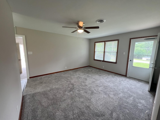 202 Hillview Dr, Graniteville, SC 29829 - carpeted spare room featuring a ceiling fan and baseboards