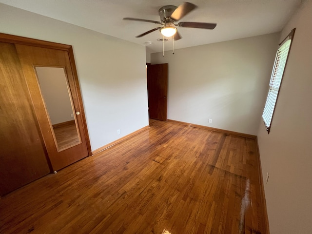 202 Hillview Dr, Graniteville, SC 29829 - spare room with ceiling fan and wood finished floors