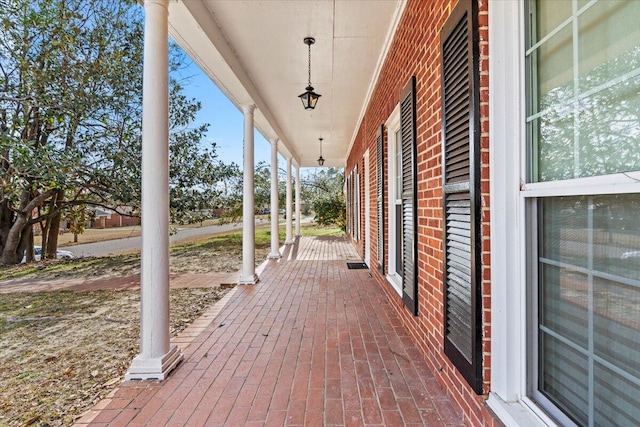 view of patio / terrace featuring covered porch