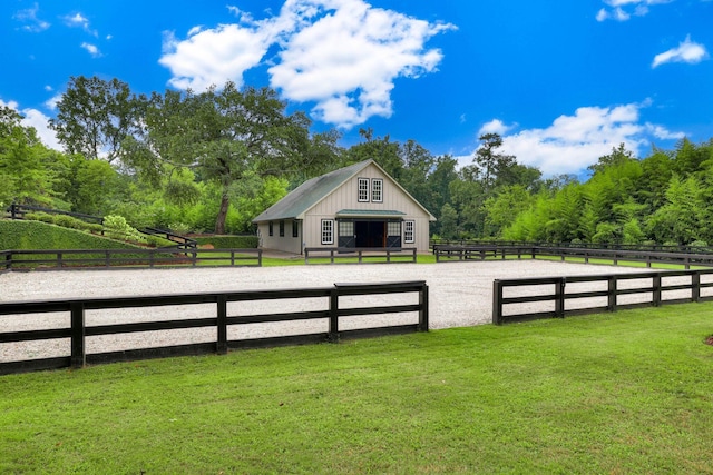 574 SW Newberry St, Aiken, SC 29801 - view of green lawn featuring an enclosed horse arena