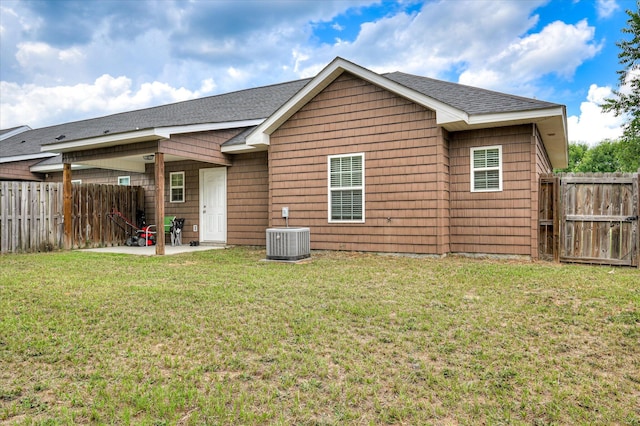 6005 Village W Ln, Graniteville, SC 29829 - back of house with a patio, a fenced backyard, and a shingled roof