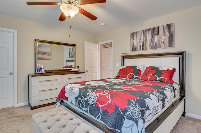 6005 Village W Ln, Graniteville, SC 29829 - bedroom featuring light carpet and ceiling fan
