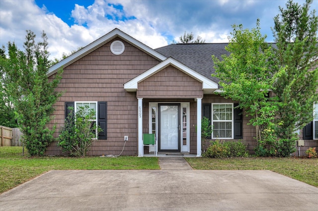 6005 Village W Ln, Graniteville, SC 29829 - view of front facade with a front yard and a shingled roof