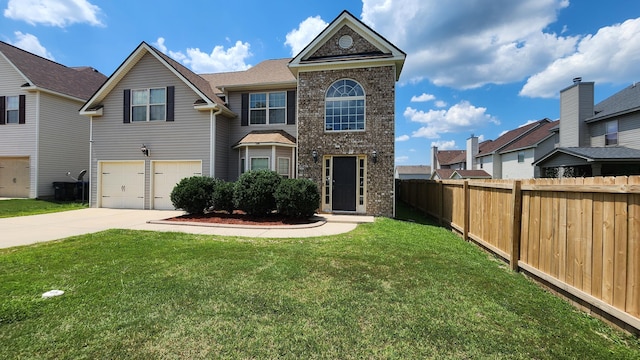 2806 Huntcliffe Dr, Augusta, GA 30909 - traditional-style home featuring driveway, a garage, and brick siding