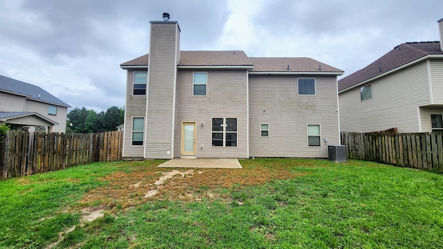 2806 Huntcliffe Dr, Augusta, GA 30909 - back of property featuring a fenced backyard, a patio, and a chimney