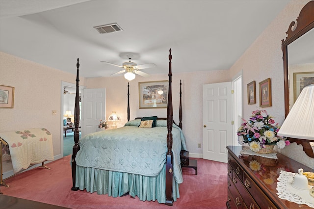 714 Jones Crk, Evans, GA 30809 - bedroom with carpet, baseboards, and ceiling fan