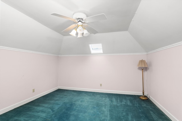 714 Jones Crk, Evans, GA 30809 - bonus room featuring vaulted ceiling, carpet flooring, a skylight, and baseboards