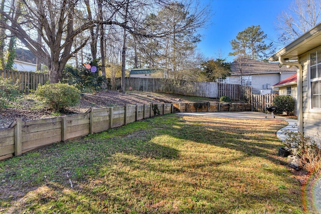 view of yard with a patio