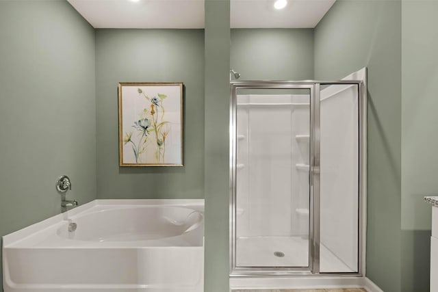 1260 Birch Cir, Grovetown, GA 30813 - bathroom with a shower stall and a bath