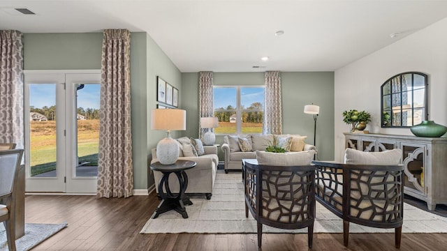 1260 Birch Cir, Grovetown, GA 30813 - living room with hardwood / wood-style flooring, recessed lighting, and baseboards