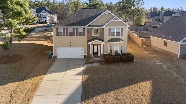 view of front of house featuring a garage