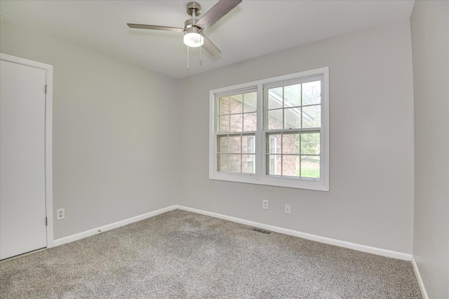 3609 Fairfax Ct, Augusta, GA 30906 - unfurnished room with carpet flooring, baseboards, and a ceiling fan