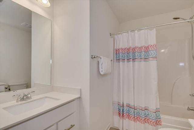 1207 Mary Hill Ct, Evans, GA 30809 - bathroom with toilet, shower / bathtub combination with curtain, and vanity
