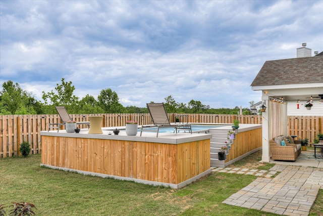 1207 Mary Hill Ct, Evans, GA 30809 - exterior space featuring a fenced in pool, a fenced backyard, a patio area, and a yard