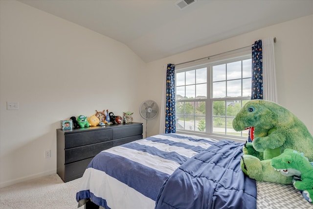 1207 Mary Hill Ct, Evans, GA 30809 - bedroom with carpet flooring, visible vents, and vaulted ceiling
