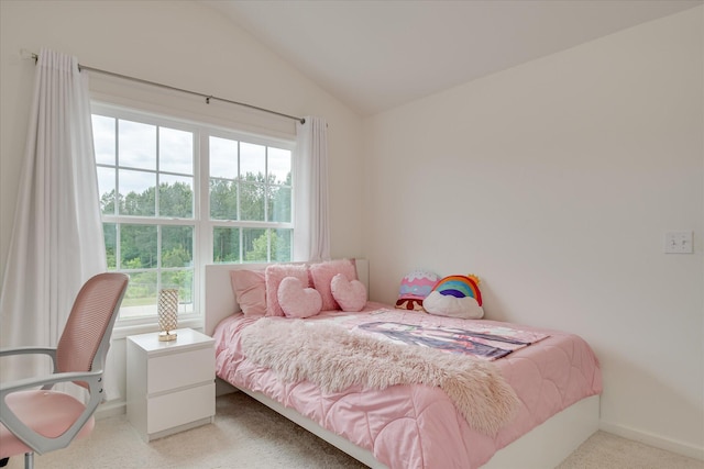 1207 Mary Hill Ct, Evans, GA 30809 - bedroom featuring baseboards, light carpet, and lofted ceiling