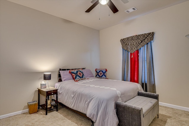 1222 Jessie Way, Augusta, GA 30906 - carpeted bedroom with baseboards, ceiling fan, and visible vents