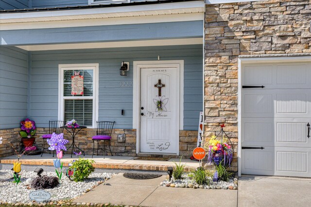 1222 Jessie Way, Augusta, GA 30906 - view of exterior entry featuring a porch and stone siding