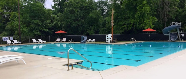 813 Hammond Dr, North Augusta, SC 29841 - community pool featuring a water slide and a patio area