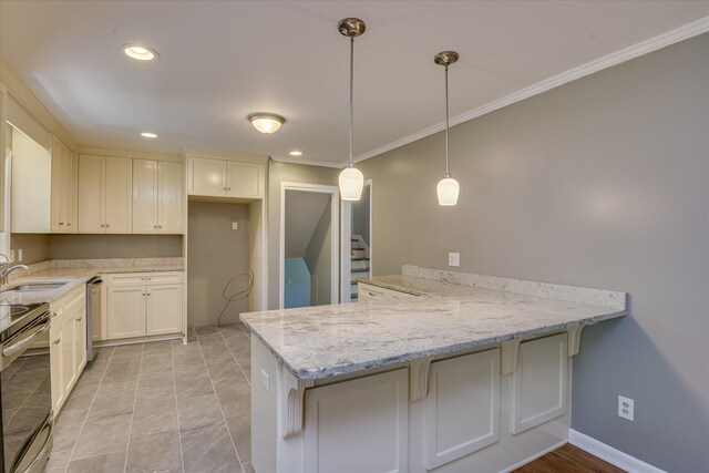 813 Hammond Dr, North Augusta, SC 29841 - unfurnished room with ornamental molding, baseboards, and light wood-style floors