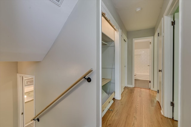 813 Hammond Dr, North Augusta, SC 29841 - hallway with light wood finished floors and baseboards