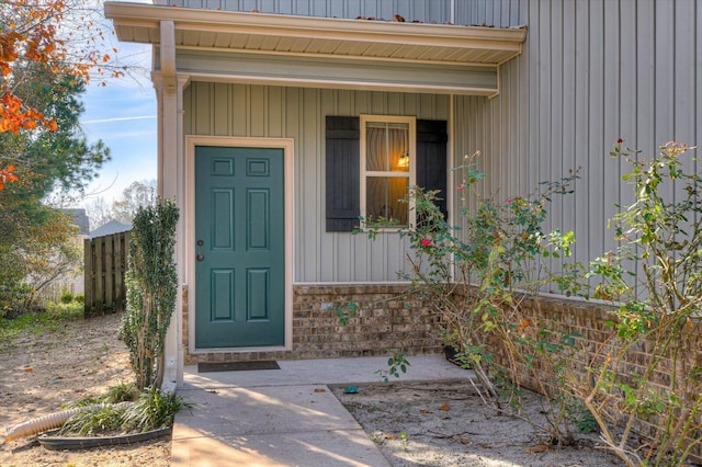 view of doorway to property