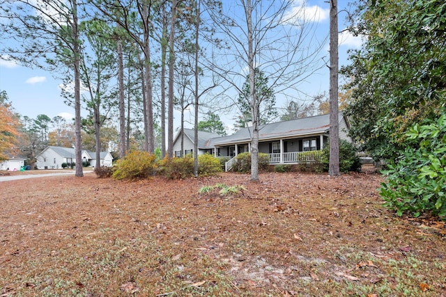 view of front of property with a porch