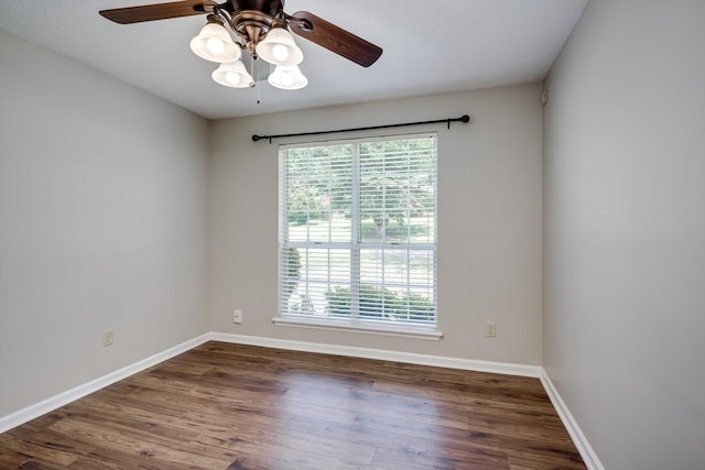 4610 Mulberry Creek Dr, Evans, GA 30809 - empty room featuring a ceiling fan and wood finished floors