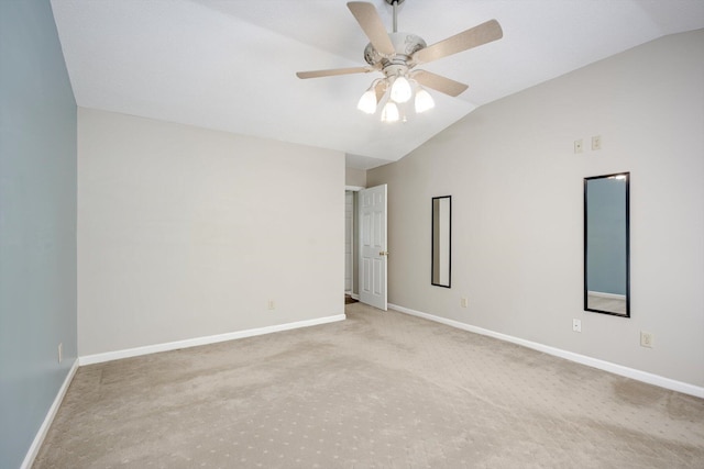 4610 Mulberry Creek Dr, Evans, GA 30809 - empty room featuring lofted ceiling, carpet floors, and a ceiling fan